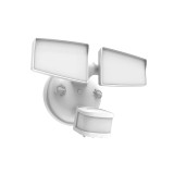Halo | SEC2HSHWMWH | CLS SEC2HSHWMWH SEC Motion Security Floodlight, 2 Head, 120V, 2700K, 3000K, 4000K, 5000K, 6500K, 2642 Max Lumens, White