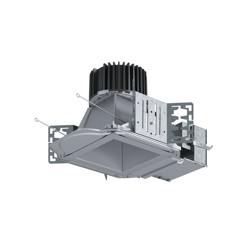 Portfolio | 4LBSQW1MW | 4" LED trim, Square Wide Anodized Aluminum, Self flanged, Matte White (Antimicrobial)