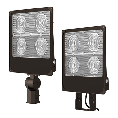 Lumark | XSF200-SFTR-BK | All-Selectable Flood, Slipfitter and Trunnion, 200W- 150W-120W-80W 13,200-33,000 lumen, 3000K-4000K-5000K 80