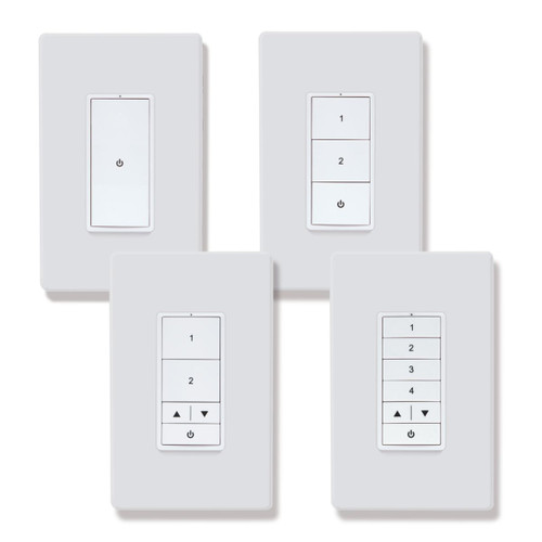 WaveLinx | WST-C-3-Z1Z2 | WST-C Wallstation 3 button, Zone 12, White