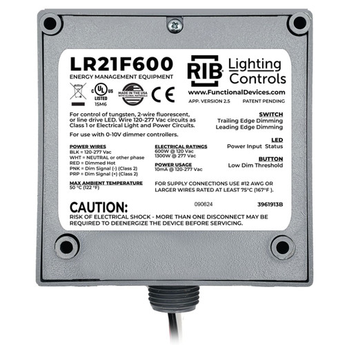 Cooper | LR21F600 | Greengate 0-10V Controlled Phase Dimmer