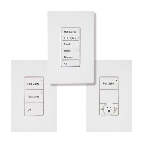 WaveLinx | W6S-R | WaveLinx Pro, 6 Button small wallstation, red finish