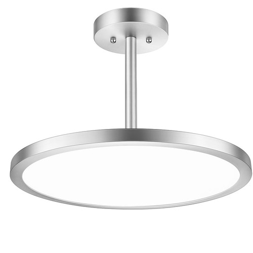Efficient Lighting EL-827S-22-40LED-BN | EL-827S-22 Interior Semi-Flush Ceiling Mount Fixture - Brushed Nickel, 40W integrated LED (120V)