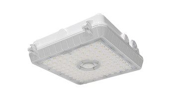 ASD Lighting ASD-CAN07A-45WH | LED Low-Profile Canopy with Q-base 45W 120-277V 0-10V Dimmable 140Lm/W 3000/4000/5000K White UL DLC Premium