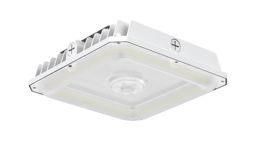ASD Lighting ASD-CAN09S-A100WH | LED Edge-Lit Canopy with Q-base 60/70/100W 120-277V 0-10V Dimmable 140Lm/W 3000/4000/5000K White UL DLC Premium