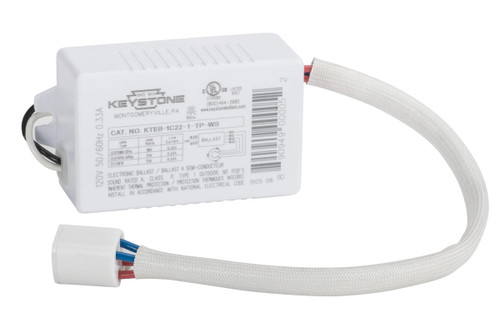 Keystone | KTEB-1C22-1-TP-WS-CP | Electronic Circline Ballast for 1-Lamp FC8T9, 120V