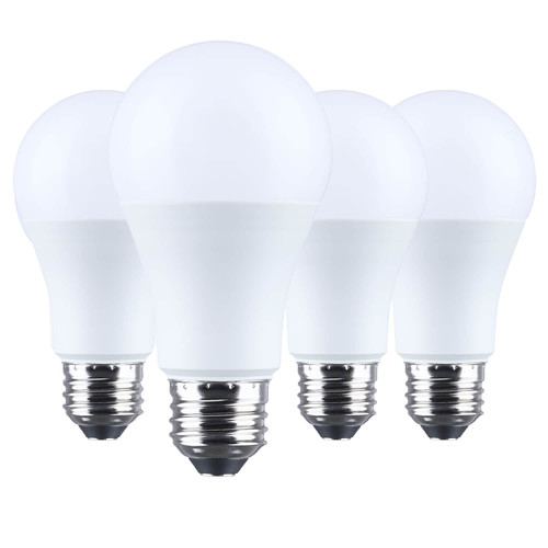 Satco | S14371 | 13.5 Watt LED A19 3000K CCT Medium Base Plastic 120 Volt 4-Pack