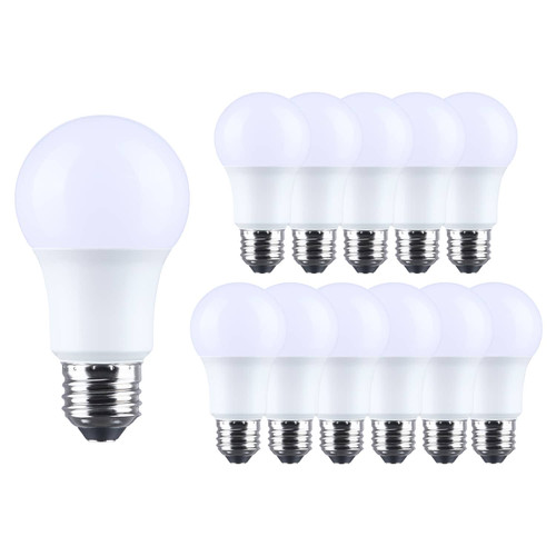 Satco | S14354 | 9.8 Watt LED A19 2700K CCT Medium Base Plastic 120 Volt 12-Pack