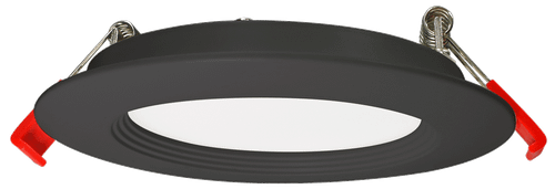 Lotus LED-S9W-5CCT-BK-R-BF 4" Round Regressed Baffle Budget LED Downlight 9W 5CCT