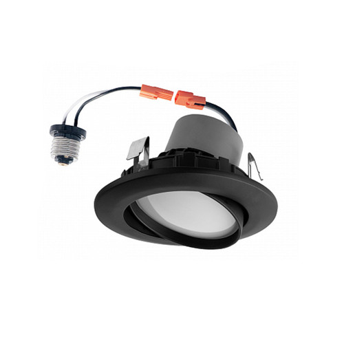 ASD Lighting ASD-LRK-GBR-4D10AC-BK-6PACK | LED Downlight Retrofit Kit Gimbal 4" 10W CCT Selectable 2700/3000/3500/4000/5000K Dimmable Black UL