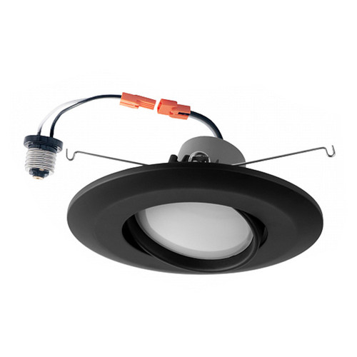 ASD Lighting ASD-LRK-GBR-6D15AC-BK-6PACK | LED Downlight Retrofit Kit Gimbal 6" 15W CCT Selectable 2700/3000/3500/4000/5000K Dimmable Black UL