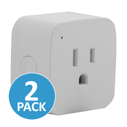 Satco S11269 | Starfish WiFi Smart Plug; 120V; Outlet 10 Amp; Mini Square; 2-Pack