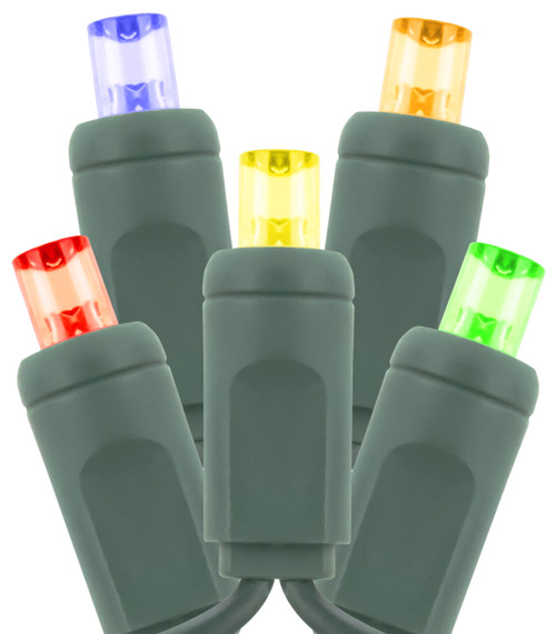 American Lighting 5MM-70/4-G-MU-S | 23.5-ft. Standard LED 5MM Holiday Mini String Light, Assorted Colors