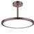 Efficient Lighting EL-827S-22-40LED-BN | EL-827S-22 Interior Semi-Flush Ceiling Mount Fixture - Brushed Nickel, 40W integrated LED (120V)