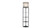 ASD Lighting ASD-FLS-CN-E26-BN | Corner Floor Lamp with Four Triangular Shelves 120V E26 with LED Bulb 9W 3CCT Pull Chain 70inch Black Frame Natural Shade ETL