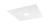 Keystone | KT-CLED-BP-21-W | 21" Square Beauty Plate, White