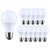 Satco | S14331 | 12 Watt LED A19 5000K CCT Medium Base Plastic 120 Volt 12-Pack