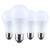 Satco | S14342 | 15 Watt LED A19 5000K CCT Medium Base Plastic 120 Volt 4-Pack
