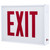 Satco | 67-301 | Exit Sign Chicago Approved White Housing 120-277V 90 min Backup Single Face Surface Mounting Remote Capable