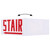 Satco | 67-366 | Edge Lit Exit Sign Panel Accessory White Single-Face Plastic Panel Red STAIR Signage Left Direction Arrow For Use with E