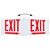 Satco | 67-371 | Edge Lit Exit Sign Double-Sided Panel Accessory White Double-Face Plastic Panel Red EXIT Signage Right/Left Direction Ar