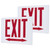 Satco | 67-332 | Exit Sign Double-Sided Panel Kit Accessory Two White Glass Panels Red EXIT Signage Double Direction Arrows For Use with 