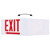 Satco | 67-362 | Edge Lit Exit Sign Panel Accessory White Single-Face Plastic Panel Red EXIT Signage Left Direction Arrow For Use with Ed