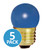 Satco S3608 | 7.5W S11 Ceramic Blue Medium Base Sign Lamp 120V. Pack of 5