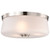 Satco 60-8220 Lune, 3 Light Flush Mount, Brushed Nickel Finish, Etched White Glass - view 6