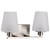 Satco 60-8222 Lune, 2 Light Vanity, Brushed Nickel Finish, Etched White Glass - view 5
