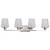 Satco 60-8224 Lune, 4 Light Vanity, Brushed Nickel Finish, Etched White Glass - view 7