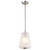Satco 60-8227 Lune, Mini Pendant, Brushed Nickel Finish, Etched White Glass - view 2