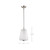 Satco 60-8227 Lune, Mini Pendant, Brushed Nickel Finish, Etched White Glass - view 13