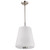 Satco 60-8228 Lune, 3 Light Pendant, Brushed Nickel Finish, Etched White Glass