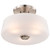 Satco 60-8229 Lune, 3 Light Semi-Flush, Brushed Nickel Finish, Etched White Glass - view 4