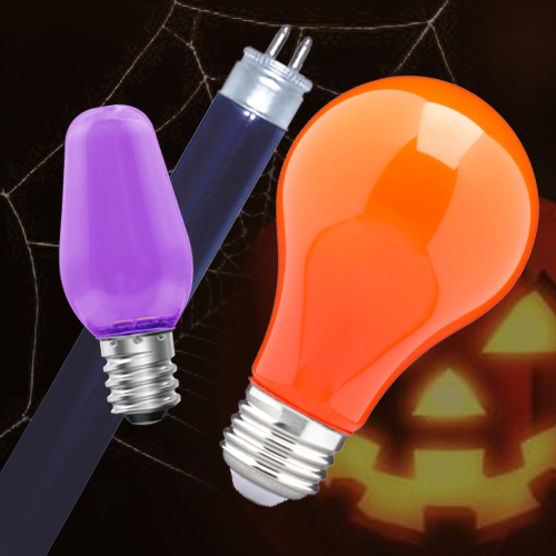 halloween light bulbs blacklight orange bulb purple bulb led