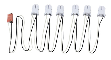 Keystone KT-SOCKET-T8-U-T-6-W | (6) Pre-Wired Tall, Non-Shunted Sockets ...
