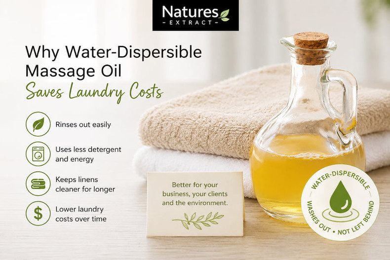 Why Water-Dispersible Massage Oil Saves Laundry Costs