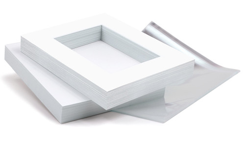 12x16 Standard Mat Board Show Kit - 25 PACK - white