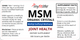 Label for My Fit Life MSM CRYSTALS FOR HEALTHY JOINTS AND MOBILITY – 300 grams Per Jar