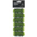 Swiss Brush Rollers Green 25mm  6pk