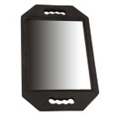 Rubber Black Hand Mirror