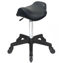 Brumby Stool - Black Base - Click n Clean Castor Wheels