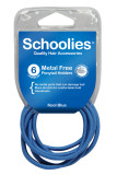 Schoolies Metal Free Ponytail Holders 6pc- Kool Blue