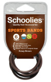 Schoolies Sports Bands 6pc- Krazy Brown