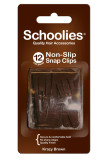 Schoolies Non-Slip Snap Clips 12pc - Krazy Brown