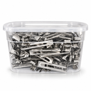 Double Prong Metal Stainless Steel Curl Clip  - 50pk