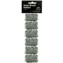 Swiss Brush Rollers White 32mm  6pk