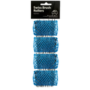 Swiss Brush Rollers Blue 42mm - 4pk