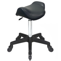 Brumby Stool - Black Base - Click n Clean Castor Wheels